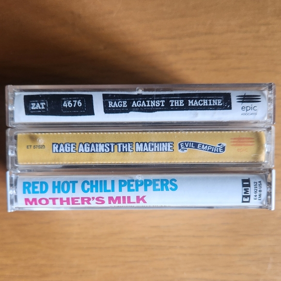 Rage Against The Machine, RATM, Red Hot Chili Peppers - 80s 90s Tapes (Lot of 3) - Picture 1 of 7